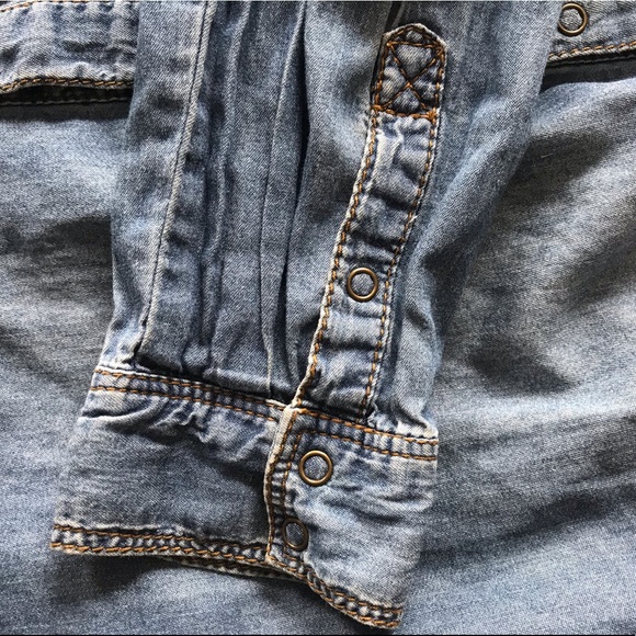 Denim Button Down Blouse - Picture 6 of 6
